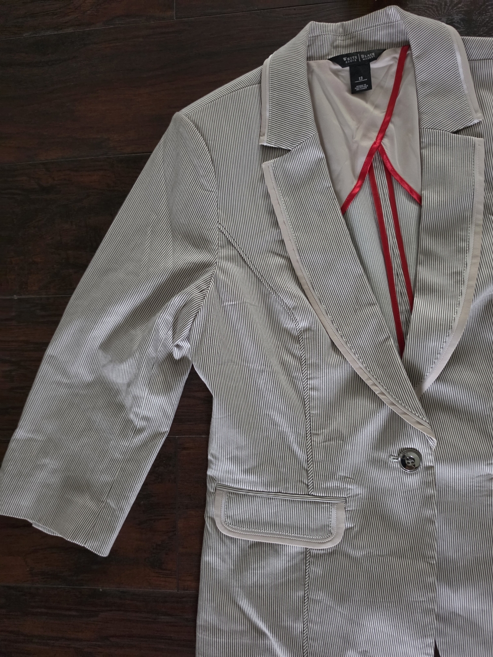 White House Black Market Light Gray Tailored Blazer - Picture 5 of 7